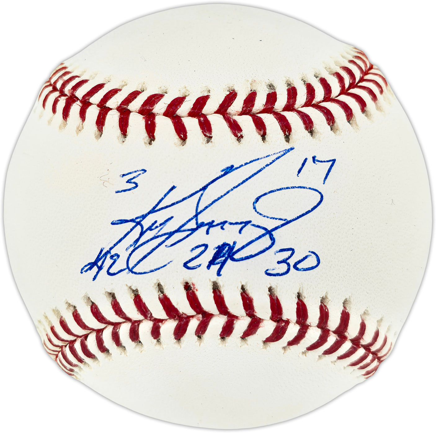 Ken Griffey Jr. Autographed Official MLB Baseball Seattle Mariners "Career Uniform #'s" Beckett BAS QR #BA78819