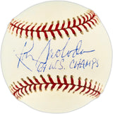 Ron Swoboda Autographed Official MLB Baseball New York Mets "69 W.S. Champs" JSA #CB77903