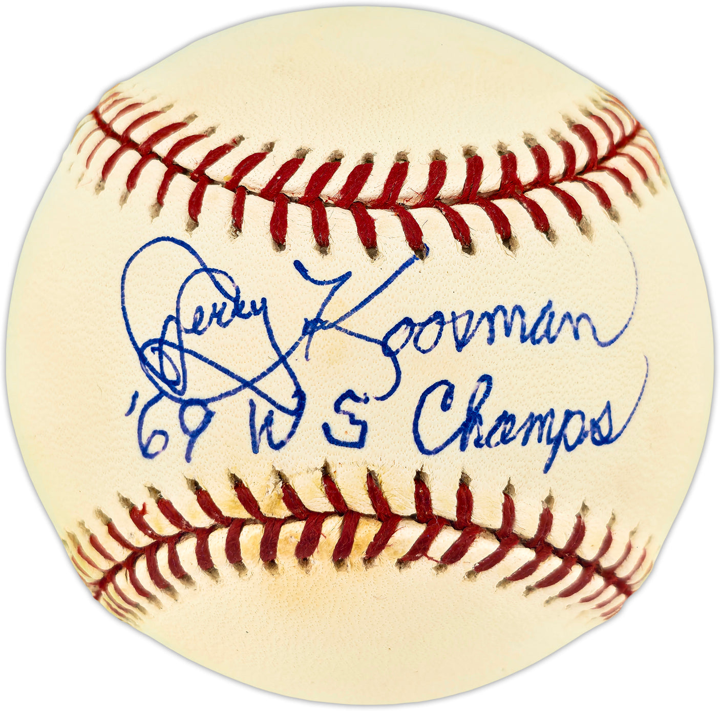 Jerry Koosman Autographed Official MLB Baseball New York Mets "69 WS Champs" JSA #CB77843