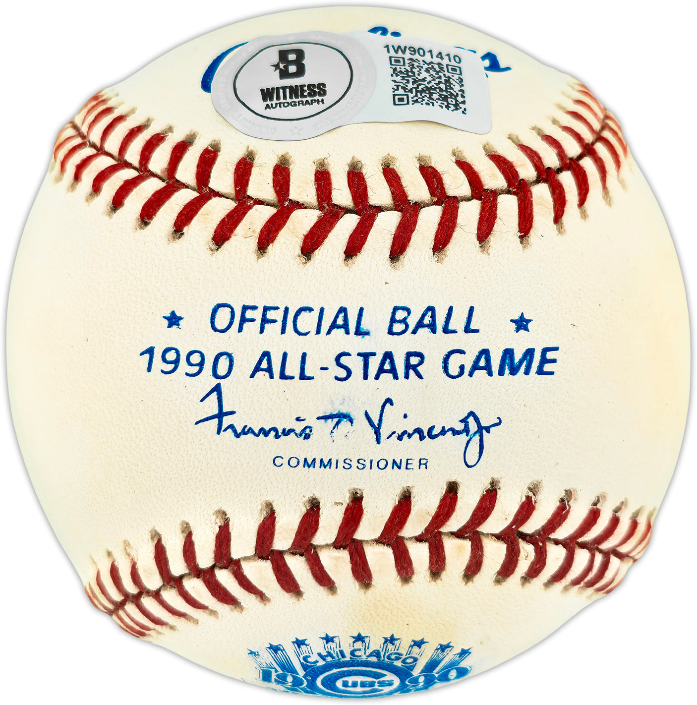 Ken Griffey Jr. Autographed Official 1990 All Star game Logo Baseball Seattle Mariners Beckett BAS Witness #1W901410