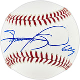 Sammy Sosa Autographed Official MLB Baseball Chicago Cubs "609" Beckett BAS QR #BQ06697