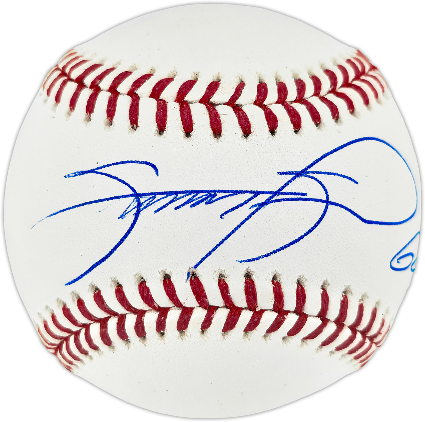 Sammy Sosa Autographed Official MLB Baseball Chicago Cubs "609 HRS" (Smudged) Beckett BAS QR #BQ06766
