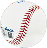 Albert Pujols Autographed Official MLB Baseball St. Louis Cardinals "01 ROY" Beckett BAS Witness #3W342406