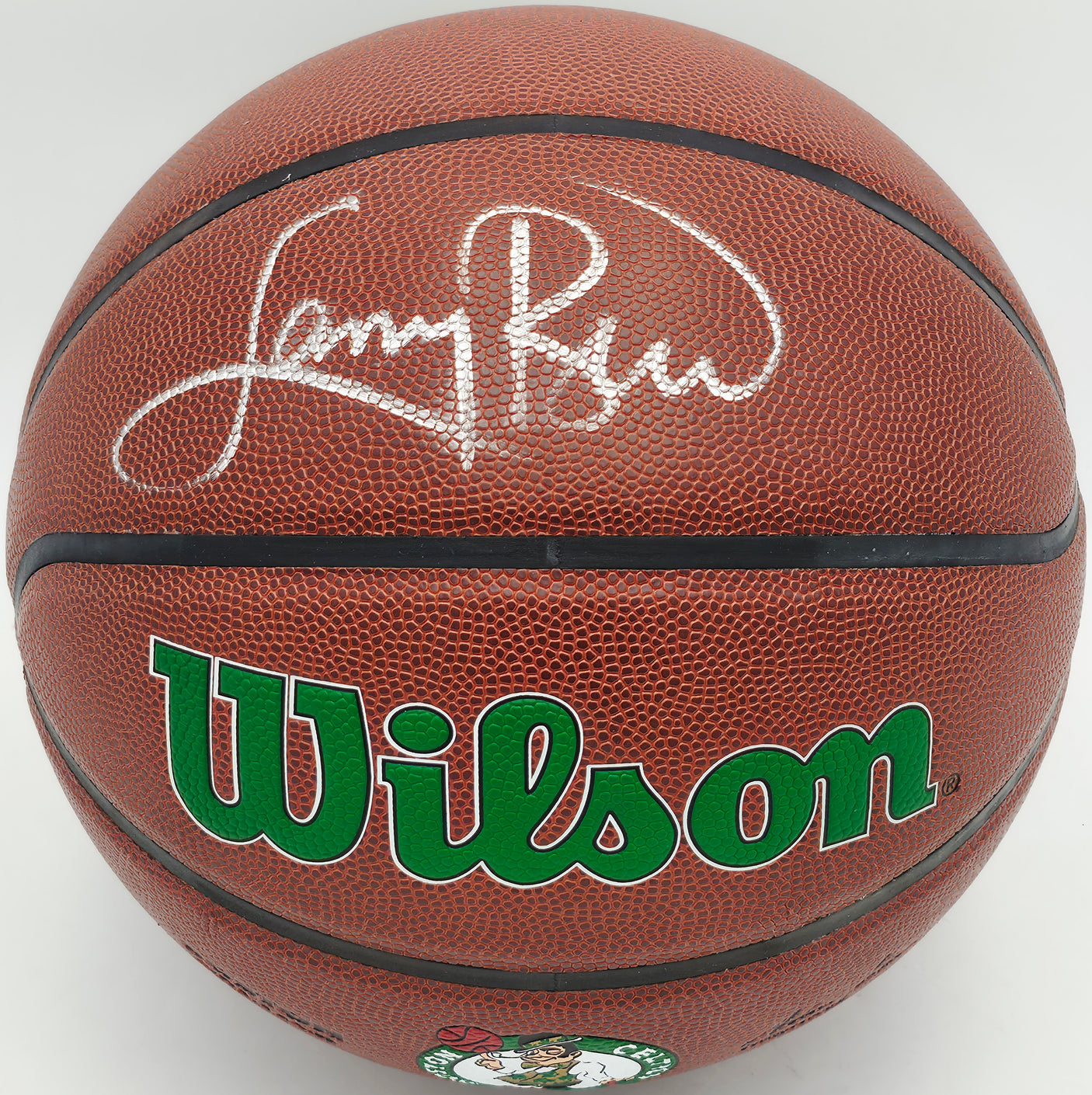 Larry Bird Autographed Wilson Leather Boston Celtics Logo Basketball PSA/DNA #4C25071