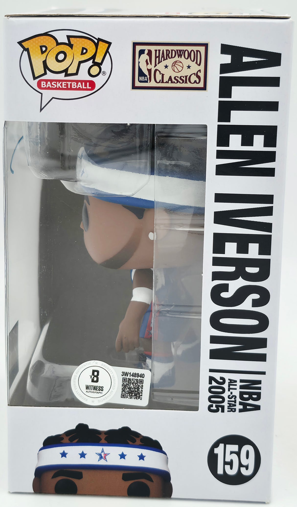 Allen Iverson Autographed Funko Pop! #159 Philadelphia 76ers Beckett BAS Witness #3W148940