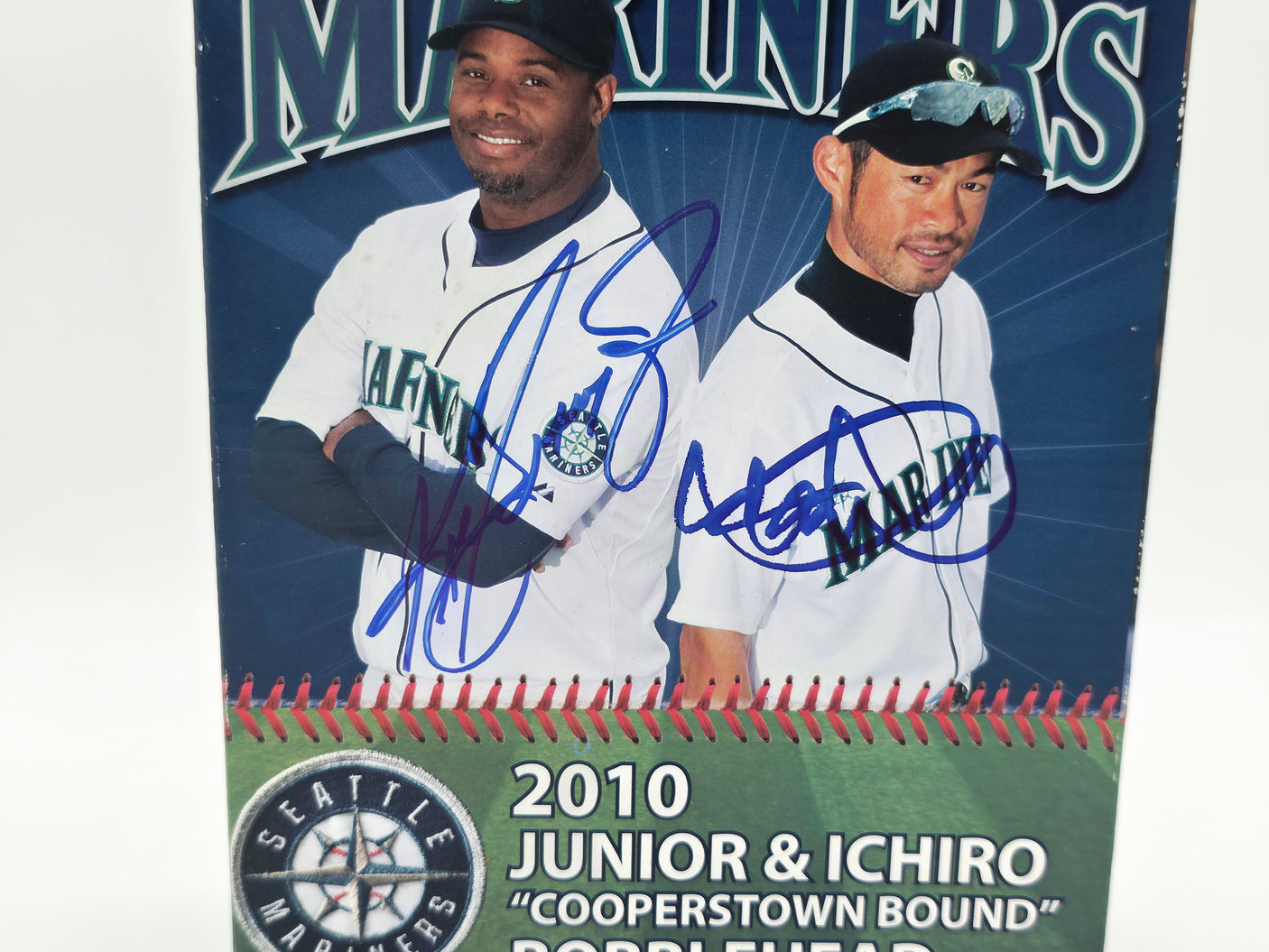 Ken Griffey Jr. & Ichiro Suzuki Autographed 2010 Cooperstown Bound Bobblehead & Box (Dual-Signed Each) Seattle Mariners Beckett BAS Witness #2W266217 & 2W266218