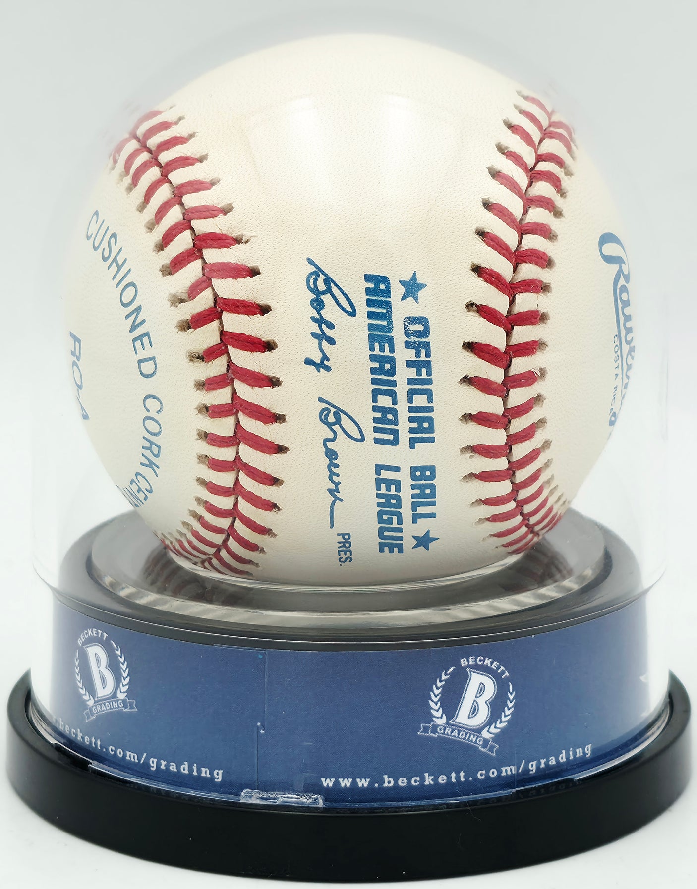 Joe Dimaggio Autographed Official AL Baseball New York Yankees Auto Grade Gem Mint 10 Beckett BAS #18282442