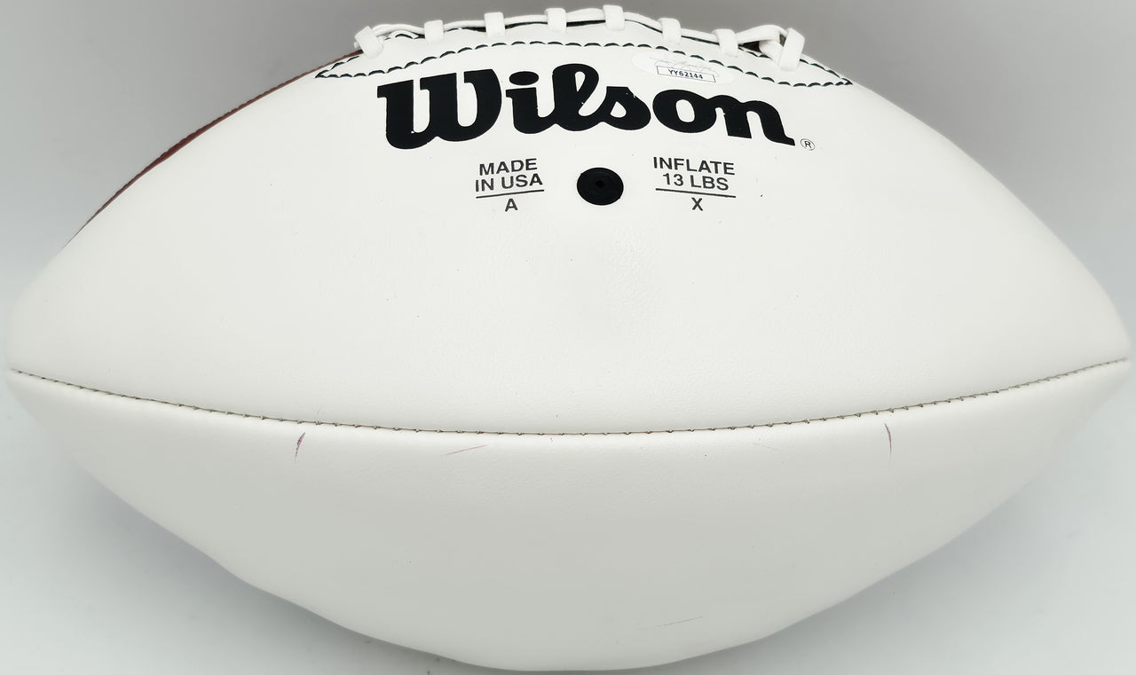 Tom Landry & Roger Staubach Autographed Official NFL Dallas Cowboys Logo White Football JSA #YY62144