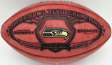 Russell Wilson Autographed Seattle Seahawks Official NFL Leather SB XLVIII Champs Logo Football RW Holo #11508