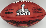 Russell Wilson Autographed Seattle Seahawks Official NFL Leather SB XLVIII Champs Logo Football RW Holo #11508