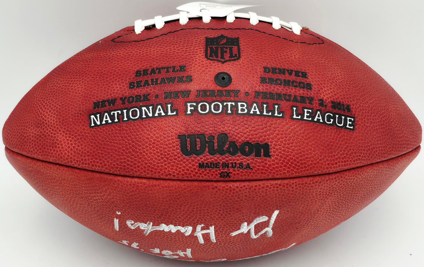 Steve Largent Autographed Seattle Seahawks Official NFL Leather SB XLVIII Champs Logo Football "HOF 95 Go Hawks!" PSA/DNA #6A14907