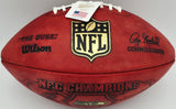 Marshawn Lynch Autographed Seattle Seahawks Official NFL Leather NFC Champions Logo Football ML Holo #14135