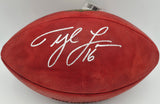 Tyler Lockett Autographed Official NFL Leather Stats Football Seattle Seahawks MCS Holo #29204