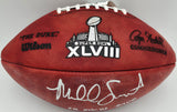 Malcolm Smith Autographed Seattle Seahawks Official NFL Leather Super Bowl XLVIII Logo Football "SB MVP" #16/500 MCS Holo #33314