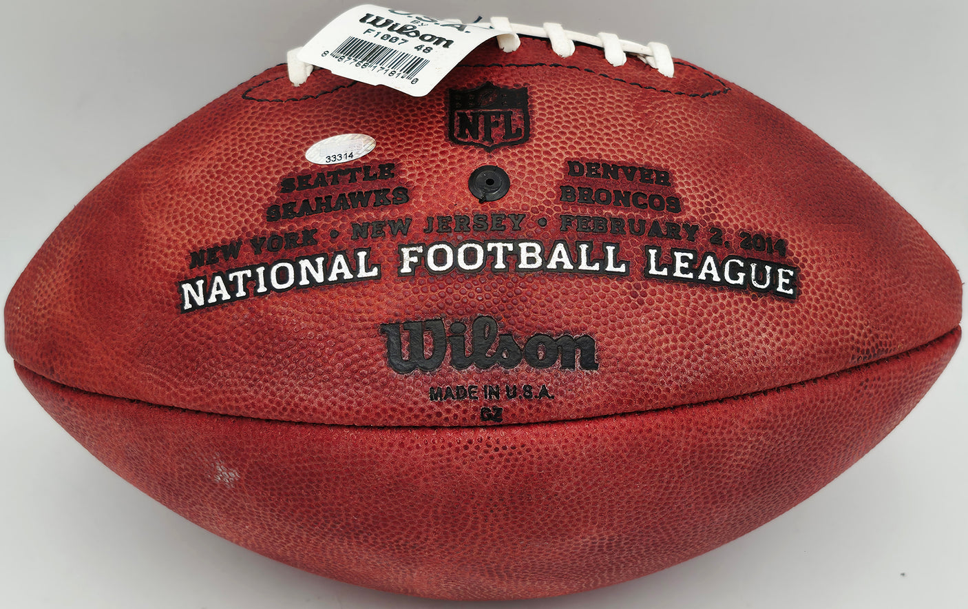 Malcolm Smith Autographed Seattle Seahawks Official NFL Leather Super Bowl XLVIII Logo Football "SB MVP" #16/500 MCS Holo #33314