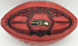 Richard Sherman Autographed Seattle Seahawks Official NFL Leather SB XLVIII Champs Logo Football RS Holo #18475