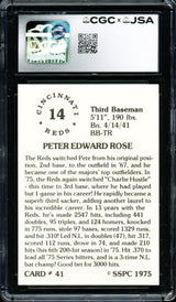 Pete Rose Autographed 1976 SSPC Card #41 Cincinnati Reds Card Grade 9.5 Auto Grade Gem Mint 10 CGC x JSA #6078174028