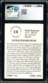 Pete Rose Autographed 1976 SSPC Card #41 Cincinnati Reds Card Grade 9.5 CGC x JSA #6078174014