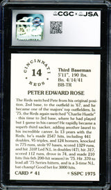 Pete Rose Autographed 1976 SSPC Card #41 Cincinnati Reds Card Grade 9 CGC x JSA #6078174022