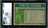 Pete Rose Autographed 1977 Topps Card #450 Cincinnati Reds Card Grade 7 CGC x JSA #6078174002