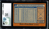 Pete Rose Autographed 1978 Topps Card #20 Cincinnati Reds Card Grade 8.5 CGC x JSA #6078174207