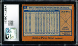 Pete Rose Autographed 1978 Topps Card #20 Cincinnati Reds CGC x JSA #6078174147