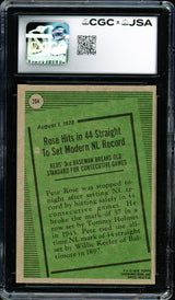 Pete Rose Autographed 1979 Topps Card #204 Cincinnati Reds Card Grade 7 CGC x JSA #6078174044