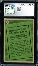 Pete Rose Autographed 1979 Topps Card #204 Cincinnati Reds CGC x JSA #6078174045