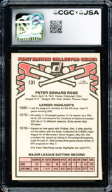 Pete Rose Autographed 1981 Donruss Card #131 Philadelphia Phillies CGC x JSA #6078164234