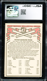 Pete Rose Autographed 1981 Donruss Card #251 Philadelphia Phillies CGC x JSA #6078164244