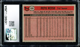 Pete Rose Autographed 1981 Topps Card #180 Philadelphia Phillies Card Grade 8 CGC x JSA #6078164293