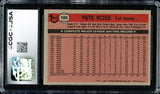 Pete Rose Autographed 1981 Topps Card #180 Philadelphia Phillies CGC x JSA #6078164294