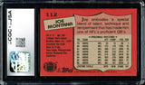 Joe Montana Autographed 1987 Topps Card #112 San Francisco 49ers Card Grade 8.5 CGC x JSA #6078164190