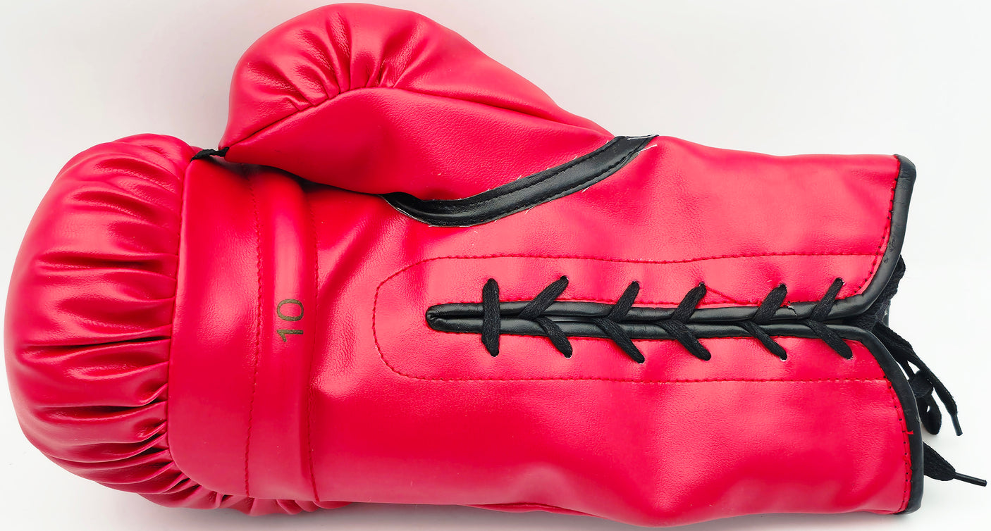 Joe Frazier Autographed Red Everlast Boxing Glove RH Beckett BAS QR #BU86715