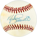 Mike Schmidt Autographed Official NL Baseball Philadelphia Phillies Beckett BAS QR #BU86739