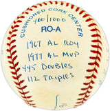 Rod Carew Autographed Official AL Statball Baseball Minnesota Twins, Los Angeles Angels 18 Inscriptions #560/1000 Beckett BAS QR #BU86741