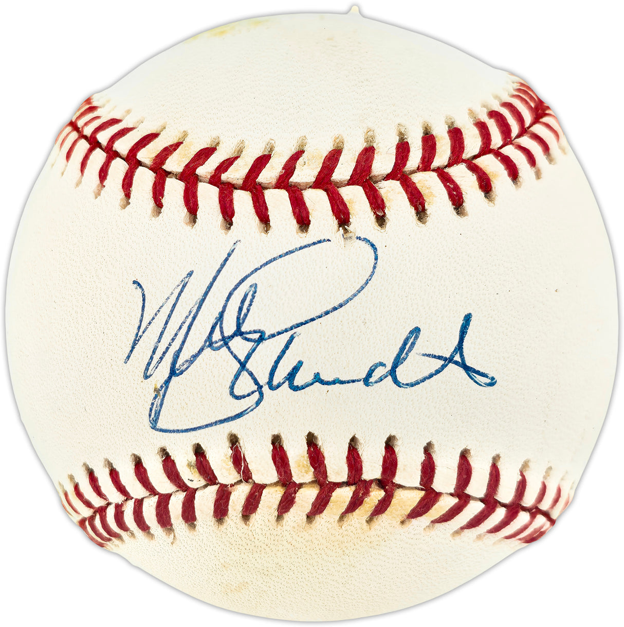 Mike Schmidt Autographed Official NL Baseball Philadelphia Phillies Beckett BAS QR #BU86742