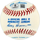 Nolan Ryan Autographed Official AL Baseball Texas Rangers, Los Angeles Angels Beckett BAS QR #BU86752