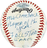 Orlando Cepeda Autographed Official NL Statball Baseball San Francisco Giants 16 Inscriptions #122/1000 Beckett BAS QR #BU86757