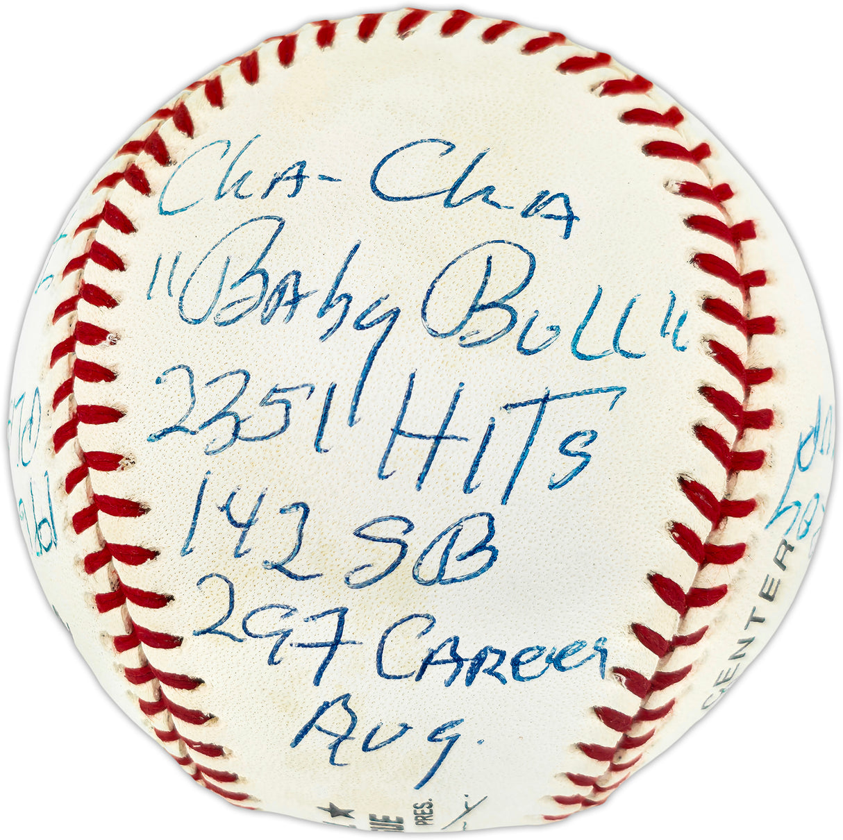 Orlando Cepeda Autographed Official NL Statball Baseball San Francisco Giants 16 Inscriptions #122/1000 Beckett BAS QR #BU86757