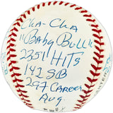Orlando Cepeda Autographed Official NL Statball Baseball San Francisco Giants 16 Inscriptions #122/1000 Beckett BAS QR #BU86757