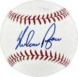 Nolan Ryan Autographed Official MLB Baseball Texas Rangers, Los Angeles Angels (Smudged) Beckett BAS QR #BU87185
