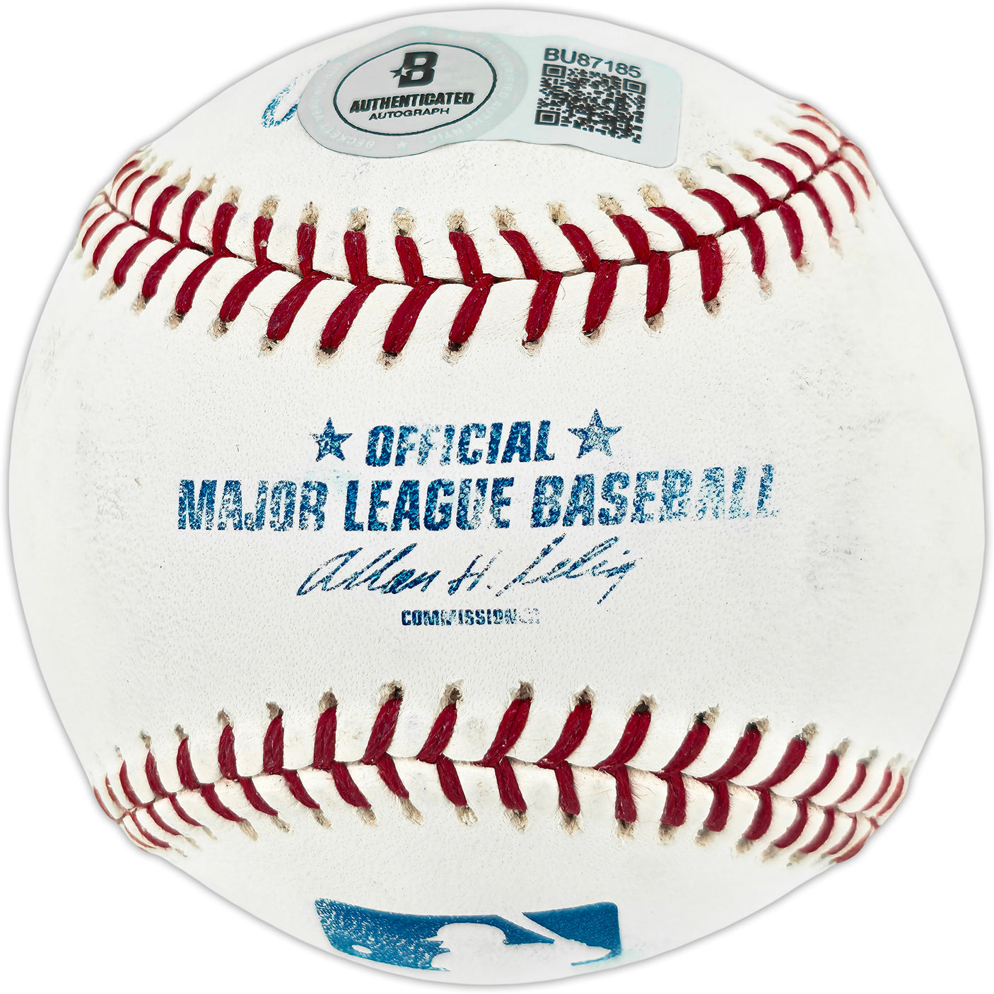 Nolan Ryan Autographed Official MLB Baseball Texas Rangers, Los Angeles Angels (Smudged) Beckett BAS QR #BU87185