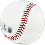 Nolan Ryan Autographed Official MLB Baseball Texas Rangers, Los Angeles Angels (Smudged) Beckett BAS QR #BU87185