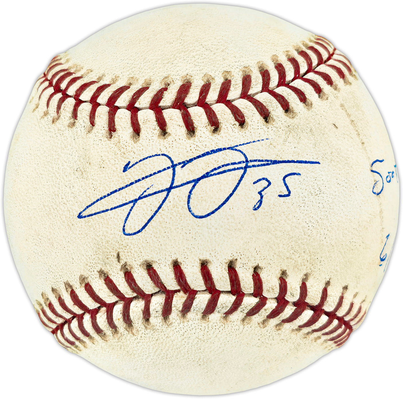 Frank Thomas Autographed Official Game Used 500th Home Run Game Baseball Toronto Blue Jays "500th HR Game 6/28/07" Beckett BAS QR #BU86775