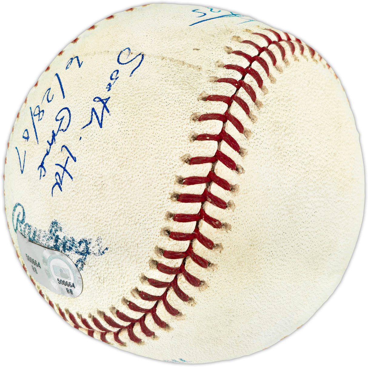 Frank Thomas Autographed Official Game Used 500th Home Run Game Baseball Toronto Blue Jays "500th HR Game 6/28/07" Beckett BAS QR #BU86775