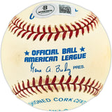 Norm Siebern Autographed Official AL Baseball New York Yankees Beckett BAS QR #BU87192