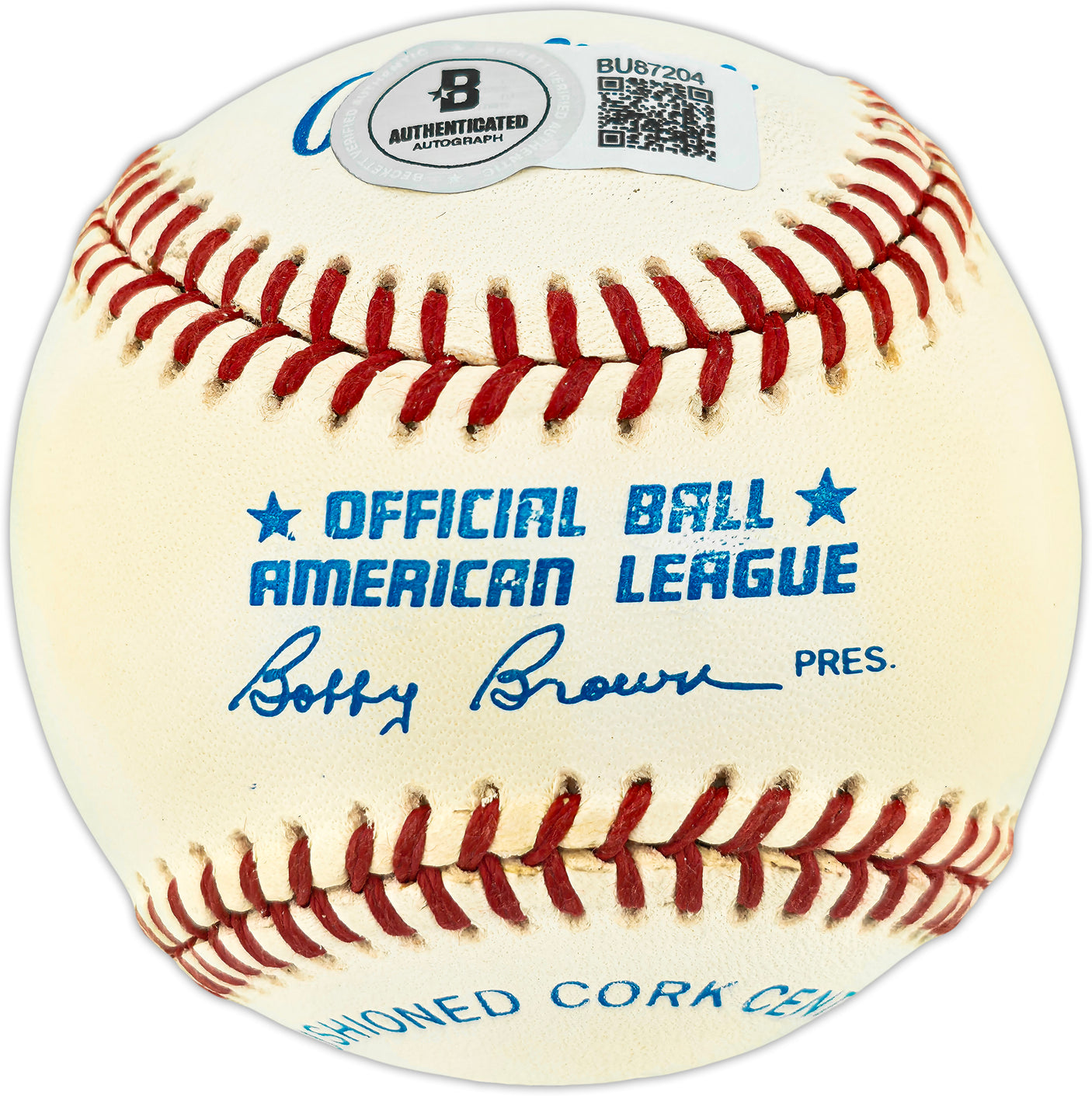 Willie Horton Autographed Official AL Baseball Detroit Tigers Beckett BAS QR #BU87204