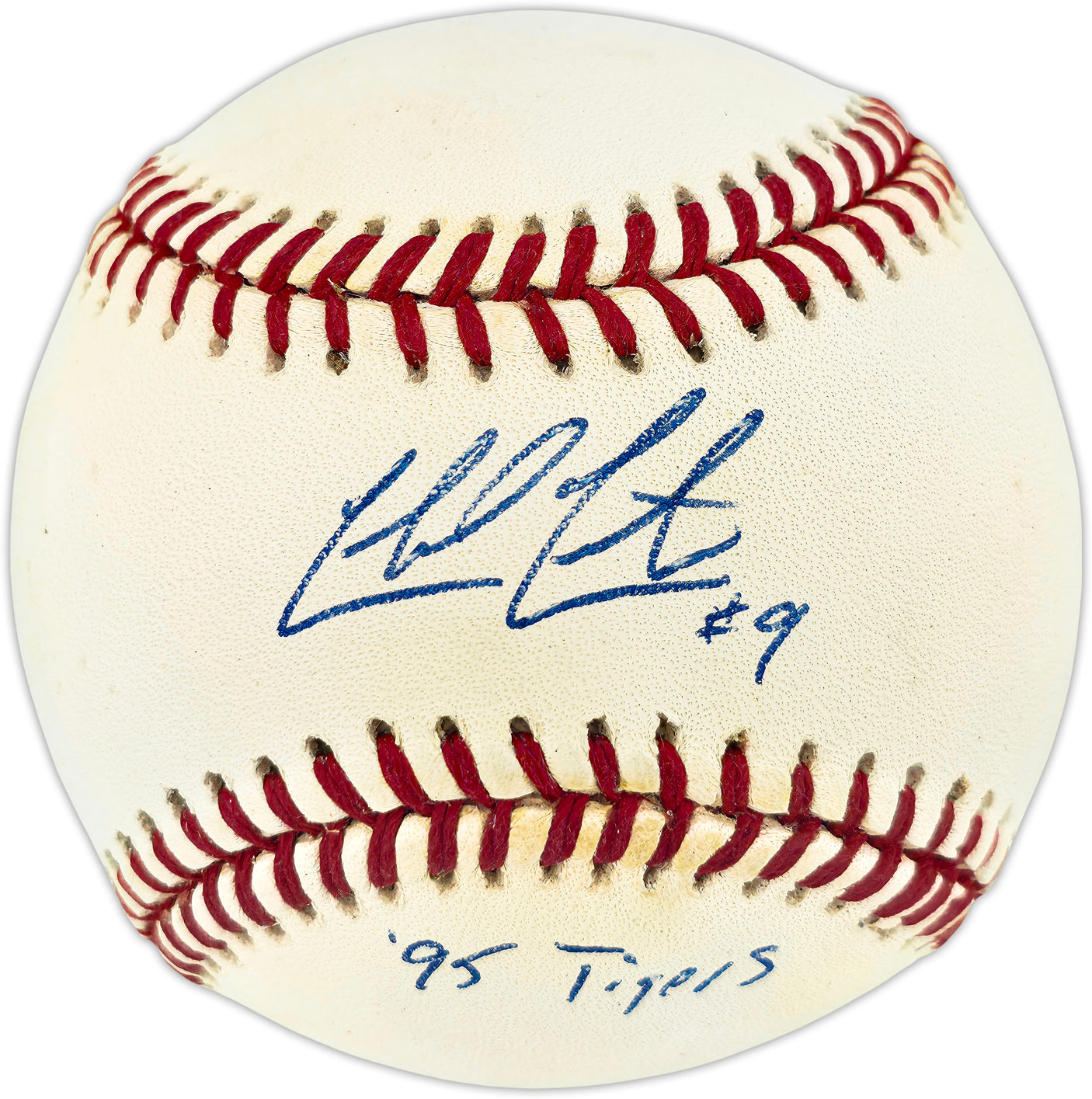 Chad Curtis Autographed Official AL Baseball Detroit Tigers "95 Tigers" Beckett BAS QR #BU87217