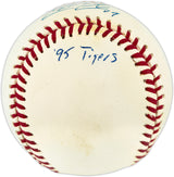 Chad Curtis Autographed Official AL Baseball Detroit Tigers "95 Tigers" Beckett BAS QR #BU87217